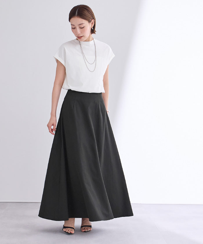 ユアーズ ur's 撥水フレアドレープスカート (ベージュ) ベージュ