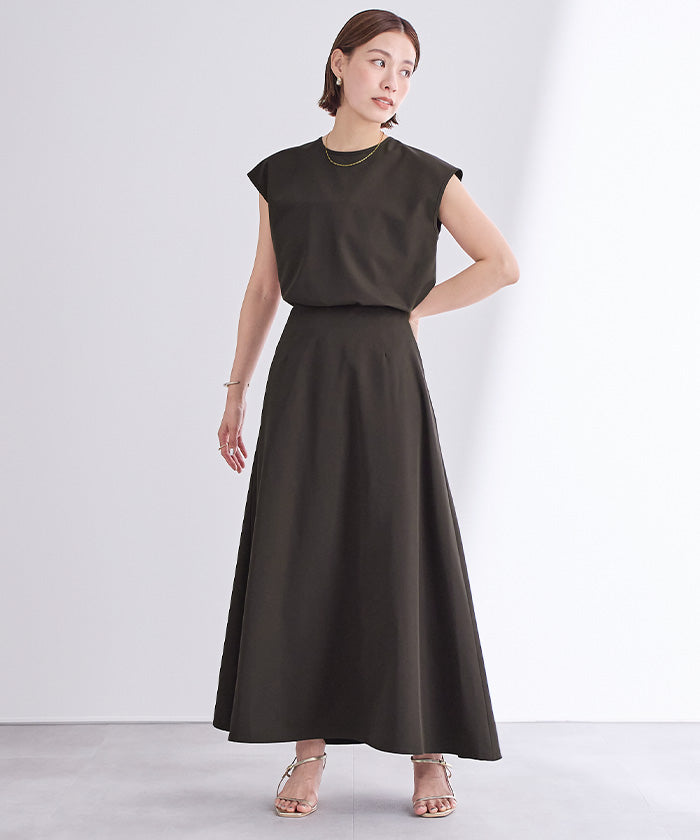 ユアーズ ur's 撥水フレンチスリーブトップス (ブラック) ブラック