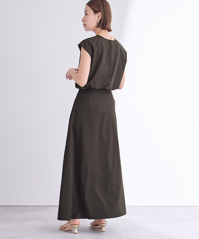 ユアーズ ur's 撥水フレンチスリーブトップス (ブラック) ブラック