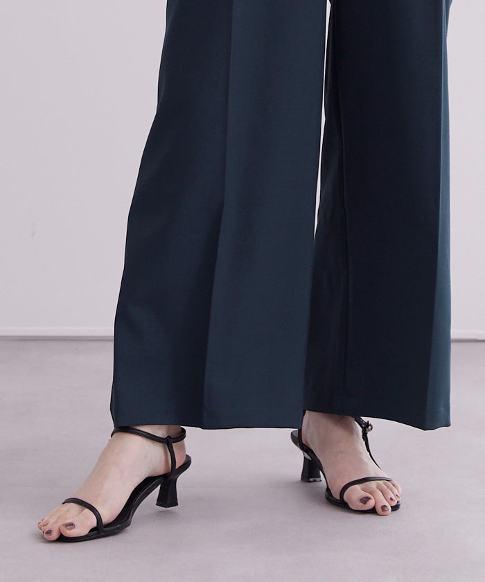 ユアーズ ur's 美シルエットリラックスワイドパンツ (ホワイト) ホワイト