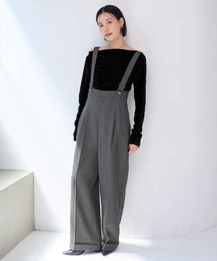 ユアーズ ur's 2wayボートネックベロアトップス (モカ) モカ