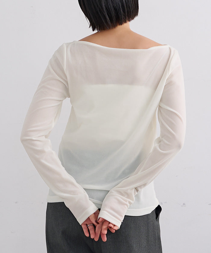 ユアーズ ur's 2wayボートネックベロアトップス (モカ) モカ