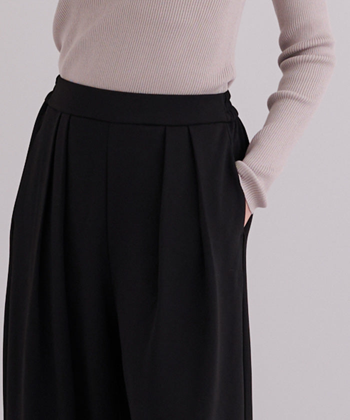 ユアーズ ur's 楽きちんとみえ/着痩せワイドパンツ (モカ) モカ