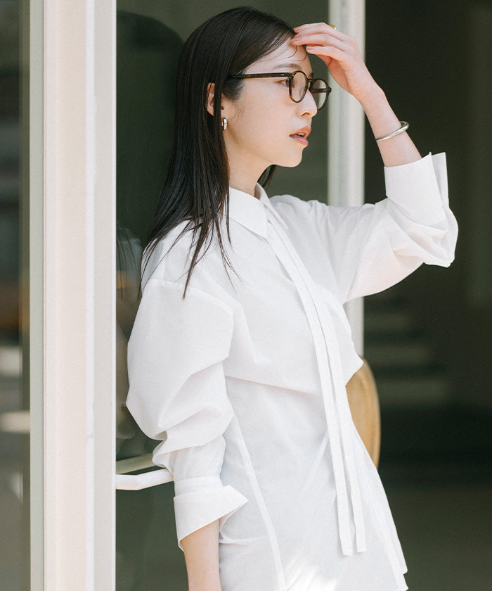 ユアーズ ur's マルチwayボウタイ/カシュクールシャツ (ベージュ) ベージュ