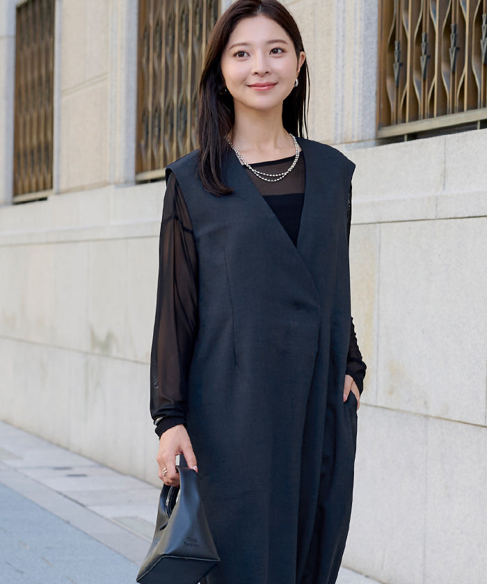 ユアーズ ur's ラップジレオールインワン (ブラック) ブラック