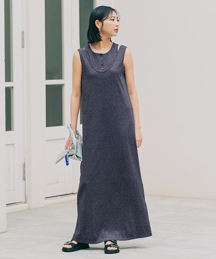 ユアーズ ur's 2Pレイヤードワンピース (ブラック) ブラック