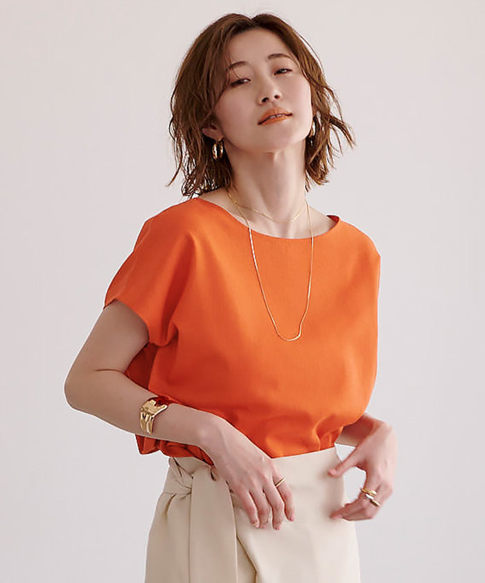 ユアーズ ur's リネンブレンドコクーンシルエットトップス (ブラック) ブラック