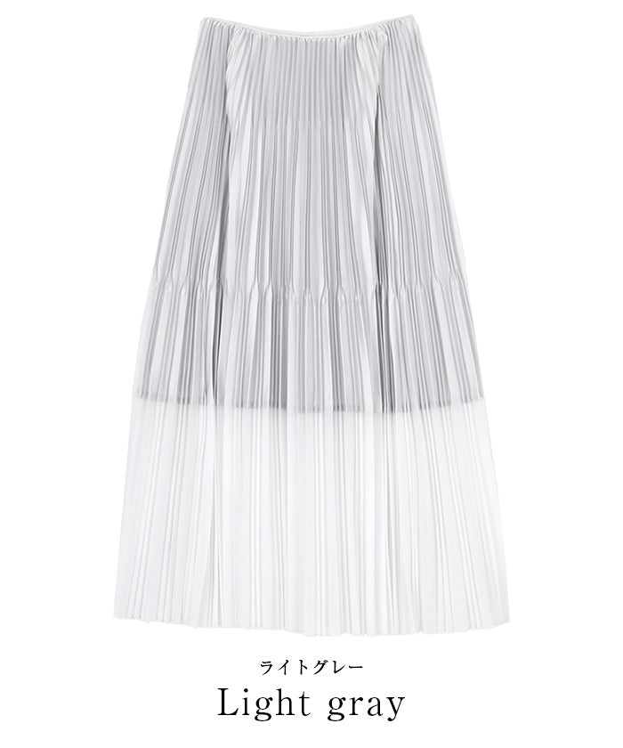 ur's ur's sheer deformed pleated skirt