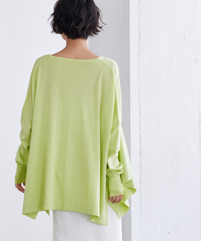 ユアーズ ur's UVケアイレギュラーヘムニットカーディガン (ホワイト) ホワイト