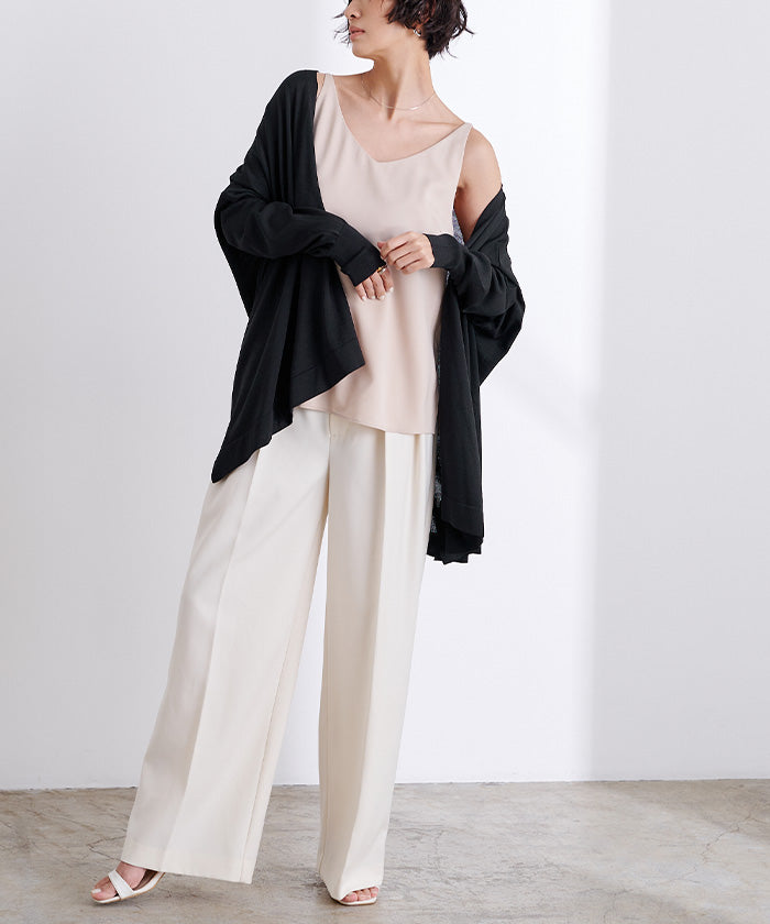 ユアーズ ur's UVケアイレギュラーヘムニットカーディガン (ホワイト) ホワイト