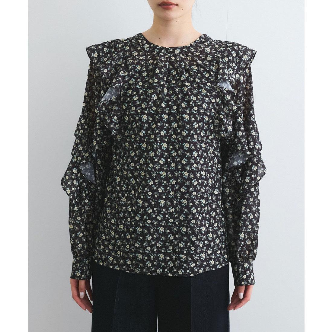 ビス VIS 【前後2WAY】ラッフルフリルブラウス (ブラック系(02)) ブラック系(02)