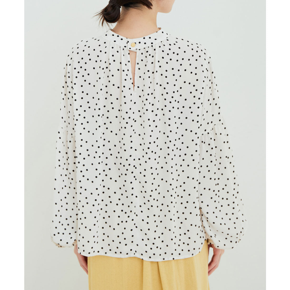 ビス VIS 【鎌倉シャツ×VIS】【マルチWAY】ボウタイ付きボリューム袖ブラウス (ラベンダー系(53)) ラベンダー系(53)