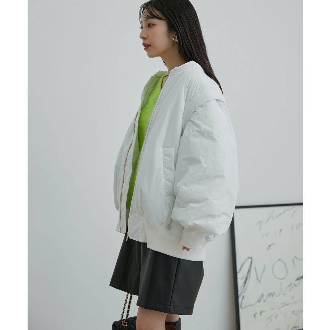 ビス VIS 【2WAY】袖取り外しボリュームブルゾン