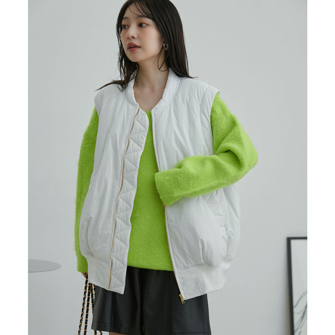 ビス VIS 【2WAY】袖取り外しボリュームブルゾン