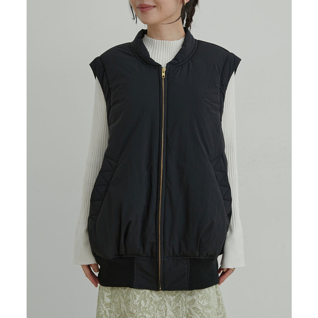 ビス VIS 【2WAY】袖取り外しボリュームブルゾン