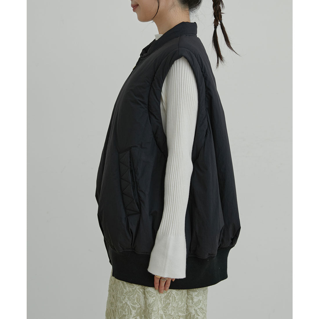 ビス VIS 【2WAY】袖取り外しボリュームブルゾン