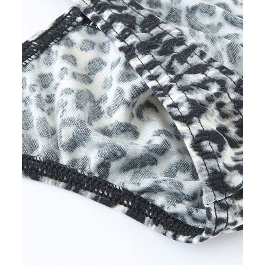 バニラ Vanilla メンズストレッチヒョウ柄Tバック【返品不可商品】 (黒系ライトブラウン) 黒系ライトブラウン