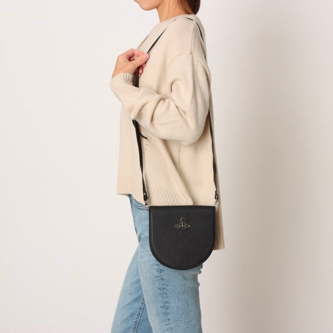 ヴィヴィアン ウエストウッド Vivienne Westwood SAFFIANO LEATHER (BLACK) BLACK