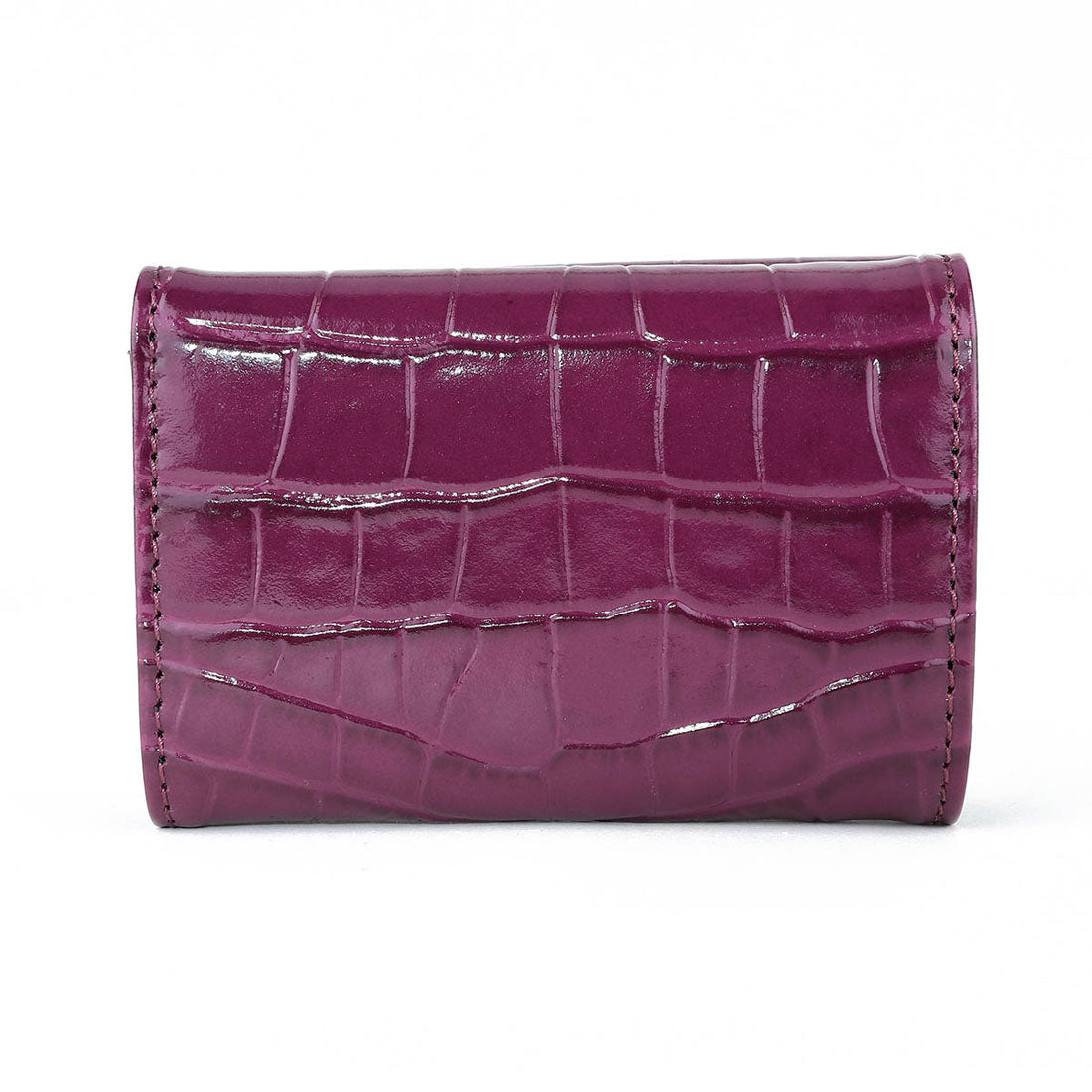Vivian 威斯特伍德 Vivienne Westwood 三折錢包 壓紋 鱷魚 皮革 信封式 錢夾 帶口袋 5115002FW L0039 J403 紫色