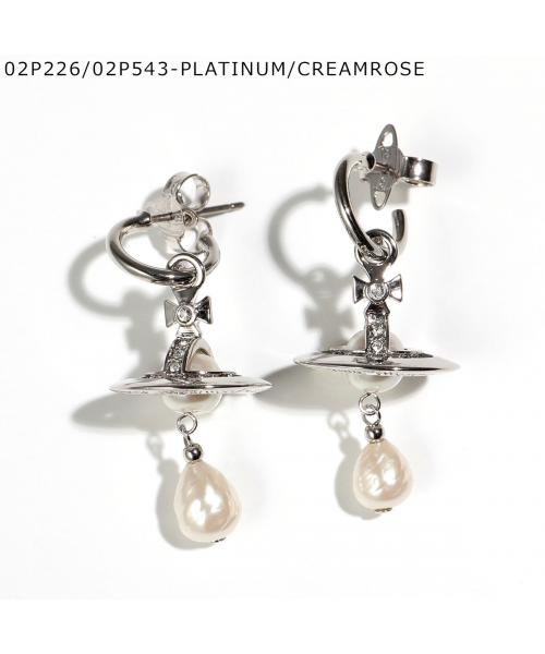 ヴィヴィアン ウエストウッド Vivienne Westwood Vivienne Westwood ピアス ALEKSA アレクサ 62030072  (02P226-PLATINUM/CREAMROSE) 02P226-PLATINUM/CREAMROSE
