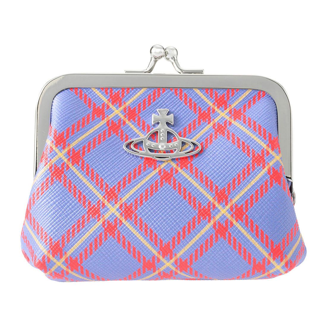 Vivian Westwood coin case tartan print FRAME COIN PURSE 56010003W S002