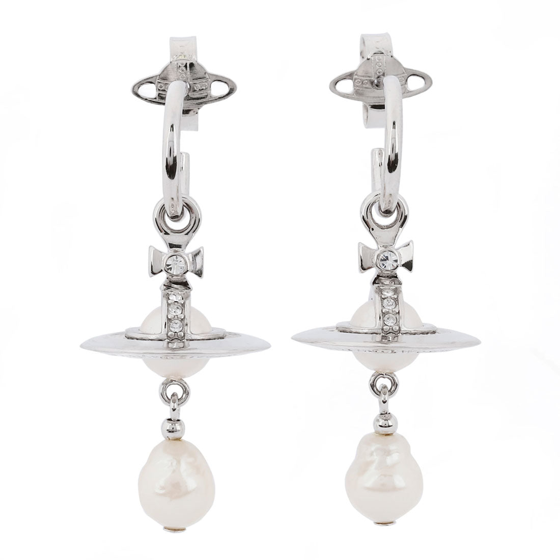 ヴィヴィアン ウエストウッド Vivienne Westwood ピアス アレクサ EARRINGS 6202016M 02P543 PLATINUM/CREAMROSE (プラチナ/クリームローズ) プラチナ/クリームローズ