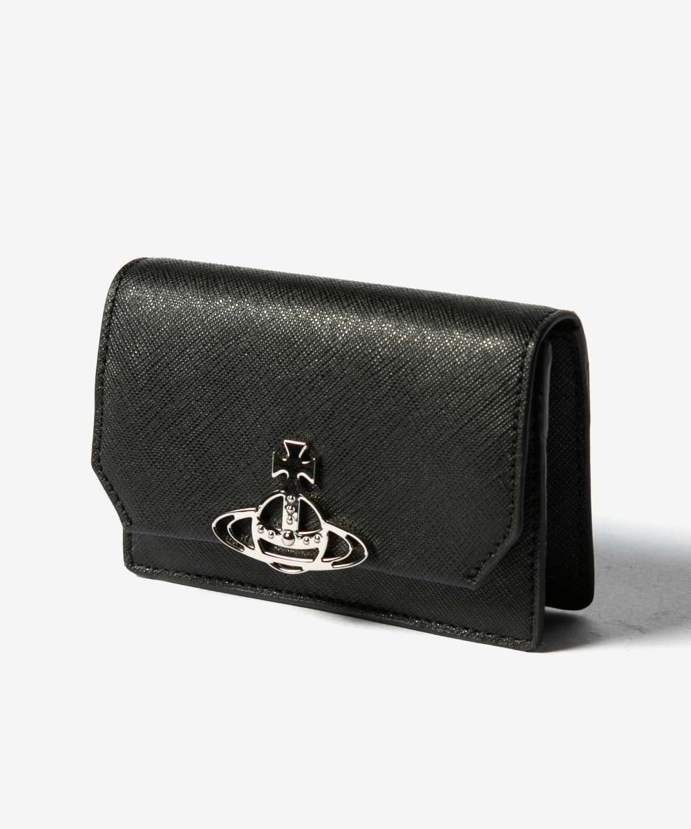 Vivienne Westwood 財布 Vivienne Westwood Gamaguchi Trifold Wallet Color Black orb New