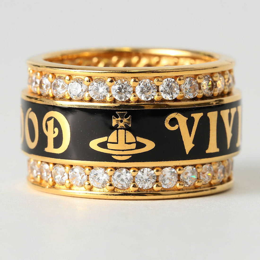 ヴィヴィアン ウエストウッド Vivienne Westwood リング JACOB RING 64040185 01R230 37384090 01R230 S (ゴールド/ブラック) ゴールド/ブラック