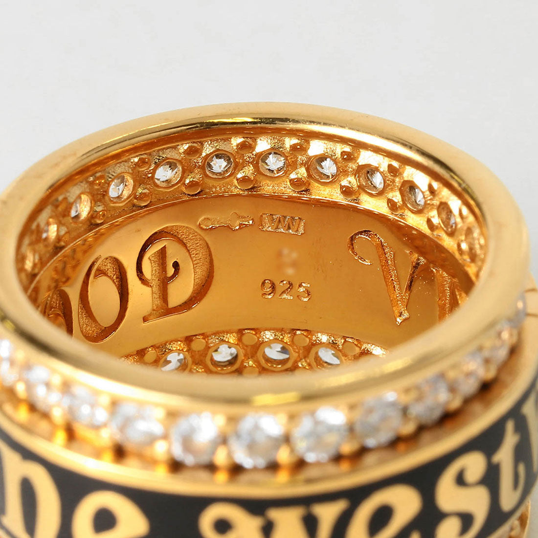 ヴィヴィアン ウエストウッド Vivienne Westwood リング JACOB RING 64040185 01R230 37384090 01R230 S (ゴールド/ブラック) ゴールド/ブラック