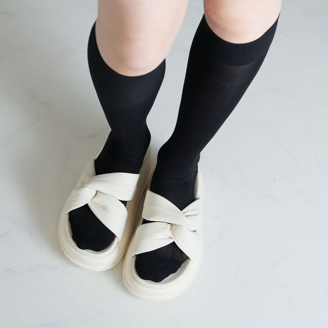 ヴィヴィアン VIVIAN 厚底サイドクロスデザインサンダル