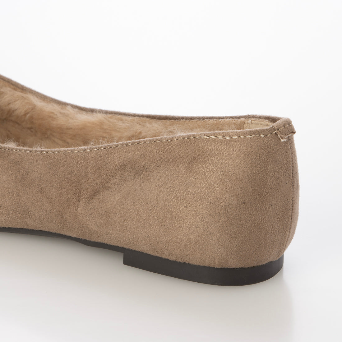 ヴィヴィアン VIVIAN もふぽかファーインナーフラットシューズ (グレージュスエード) グレージュスエード