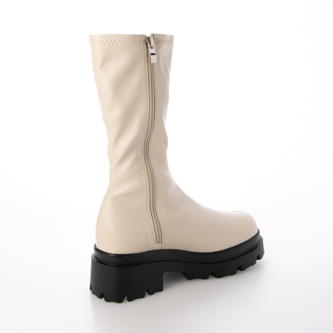 ヴィヴィアン VIVIAN 厚底ストレッチミドルブーツ (ベージュ) ベージュ