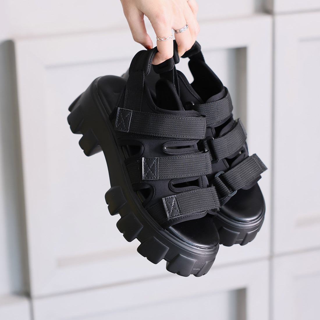 Vivienne Westwood thick sole triple velcro dad sports sandals