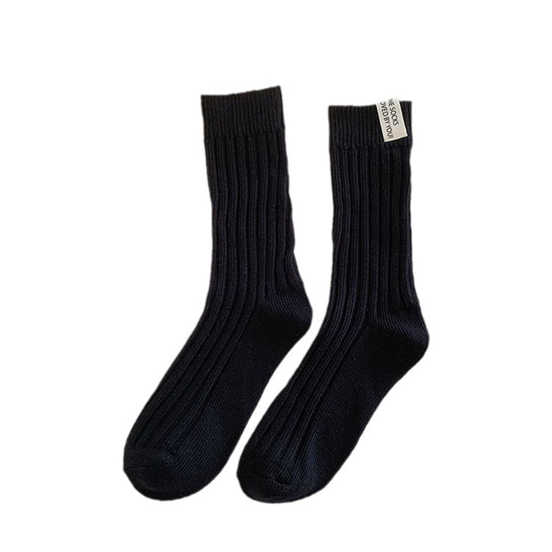 ヴィヴィアン VIVIAN バックタグリブソックス (ブラック) ブラック