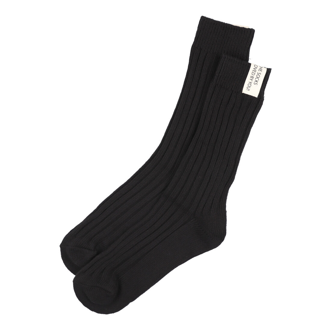 ヴィヴィアン VIVIAN バックタグリブソックス (ブラック) ブラック