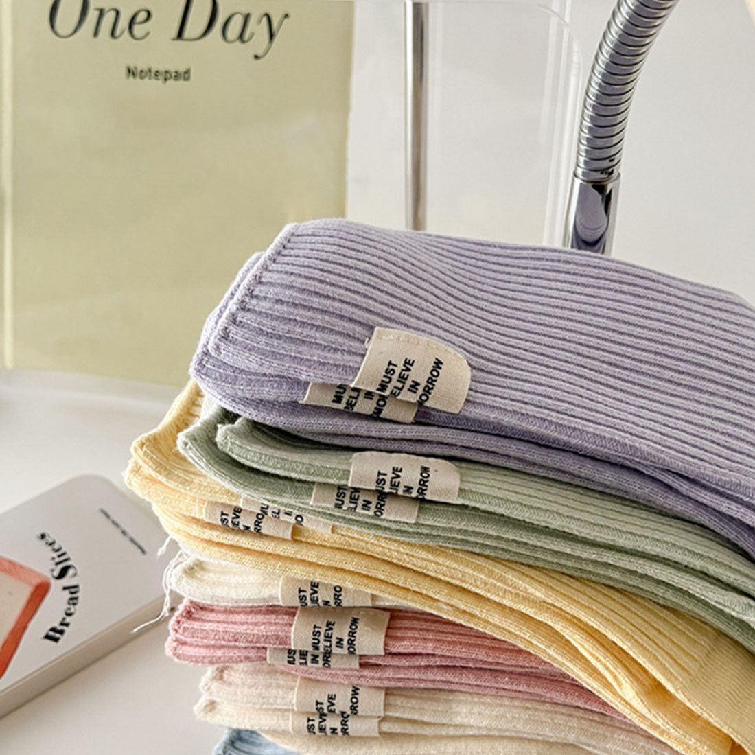 ヴィヴィアン VIVIAN パステルカラーリブソックス (ブラック) ブラック