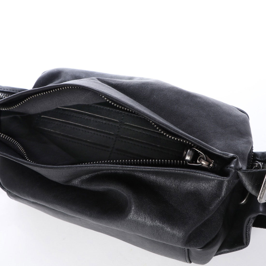 ヴィータフェリーチェ VitaFelice ボディバッグ 本革 メンズ イタリアンレザー ウエストポーチ メンズ 本革 ユニセックス ショルダーバッグ (BLACK) BK