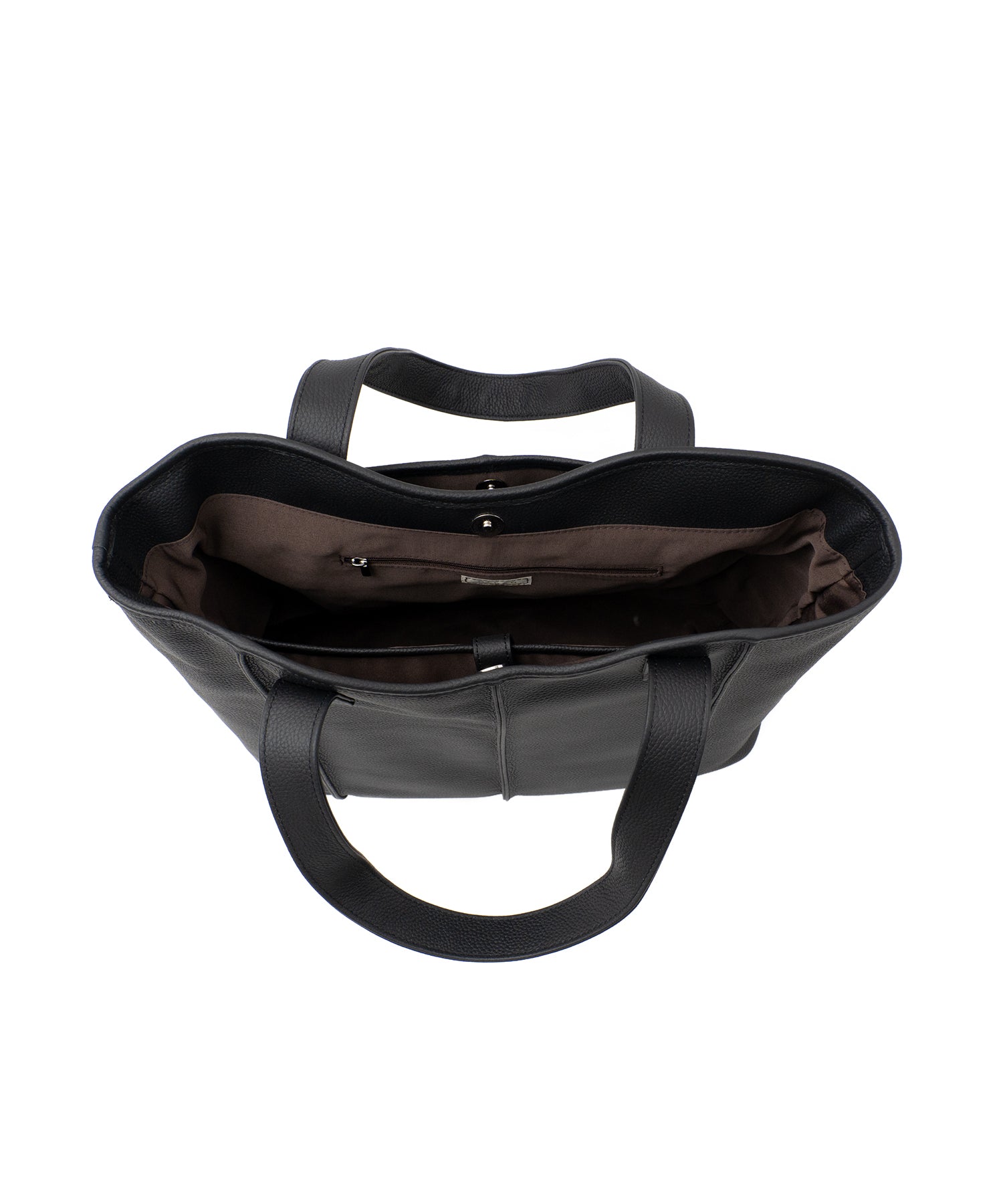 ヴィータフェリーチェ VitaFelice 【本革/カウレザー】シンプルファスナートートバッグ (ブラック) ブラック