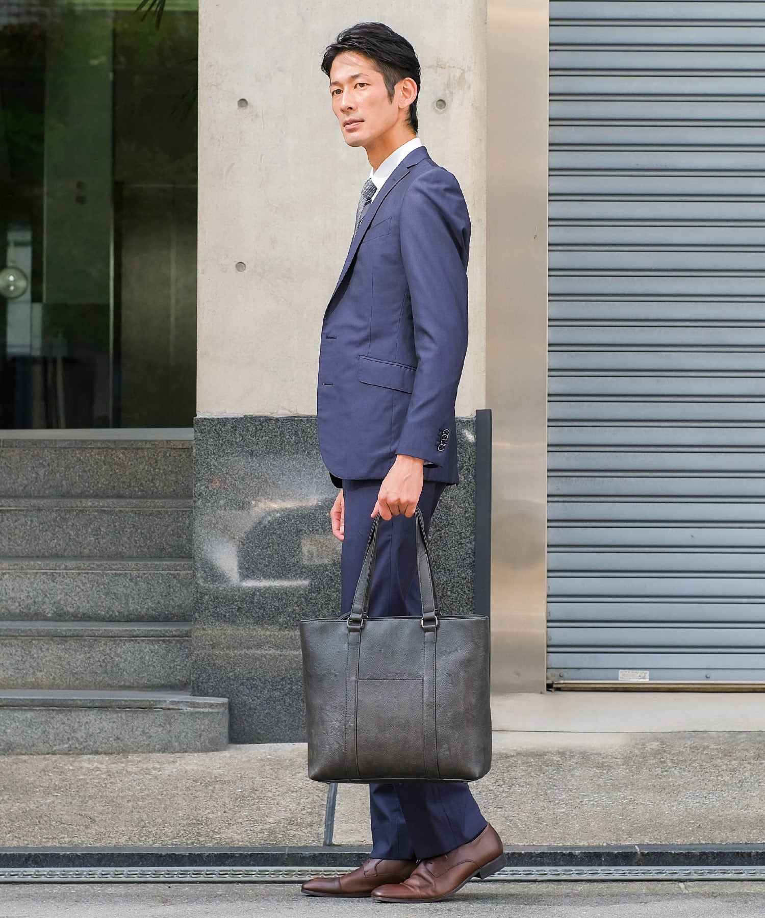 ヴィータフェリーチェ VitaFelice トートバッグ メンズ A4 ノートPC収納 自立 肩掛け 通勤通学 ビジネスバッグ カッチリ フェイクレザーバッグ 秋冬