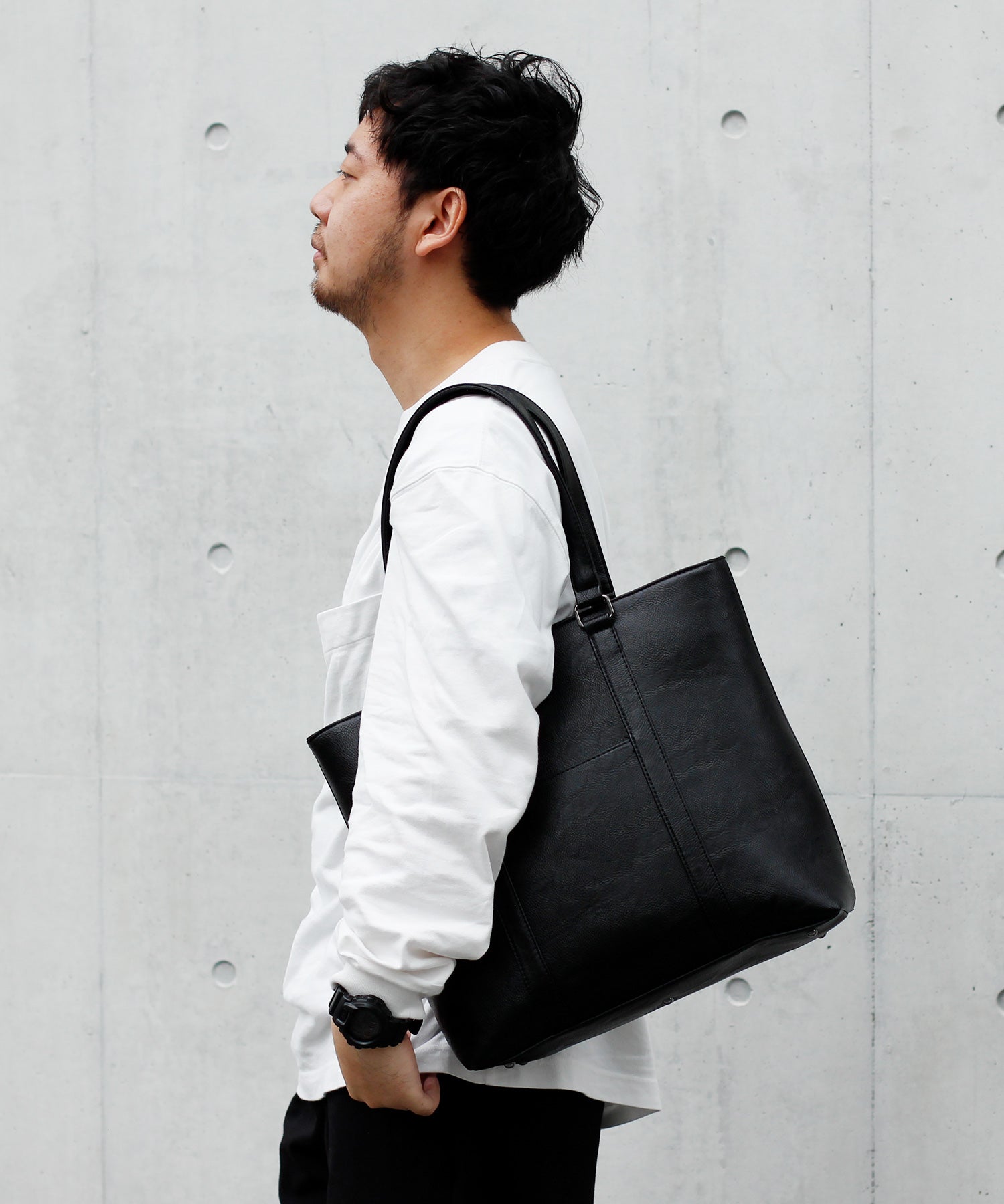 ヴィータフェリーチェ VitaFelice トートバッグ メンズ A4 ノートPC収納 自立 肩掛け 通勤通学 ビジネスバッグ カッチリ フェイクレザーバッグ 秋冬