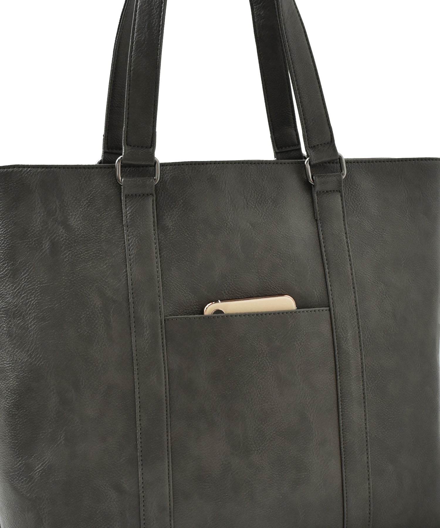 ヴィータフェリーチェ VitaFelice トートバッグ メンズ A4 ノートPC収納 自立 肩掛け 通勤通学 ビジネスバッグ カッチリ フェイクレザーバッグ 秋冬