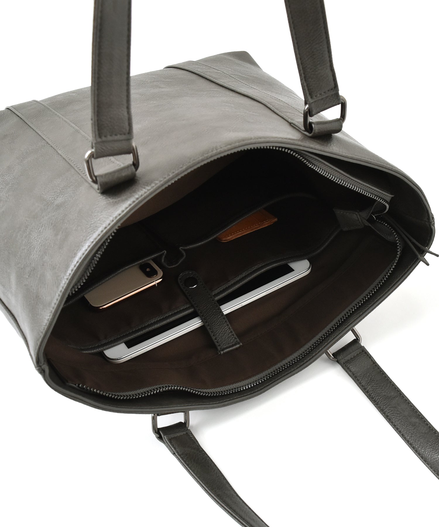 ヴィータフェリーチェ VitaFelice トートバッグ メンズ A4 ノートPC収納 自立 肩掛け 通勤通学 ビジネスバッグ カッチリ フェイクレザーバッグ 秋冬