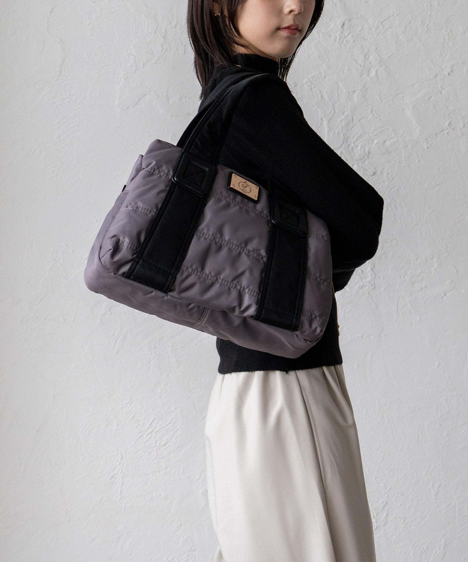 ヴィータフェリーチェ VitaFelice キルティングマザーズバッグ ダウントートバッグ ナイロン/キャンバス