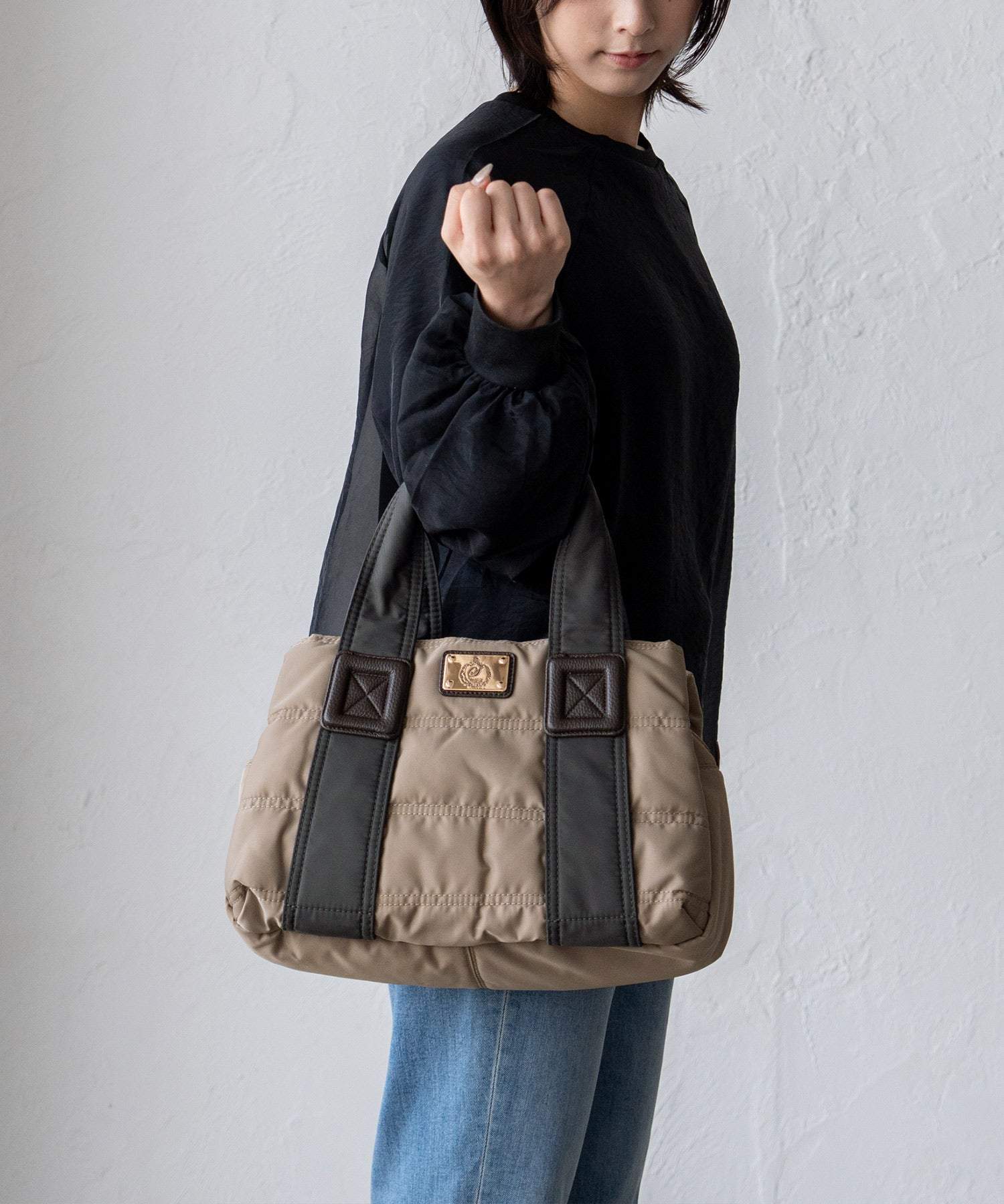 ヴィータフェリーチェ VitaFelice キルティングマザーズバッグ ダウントートバッグ ナイロン/キャンバス