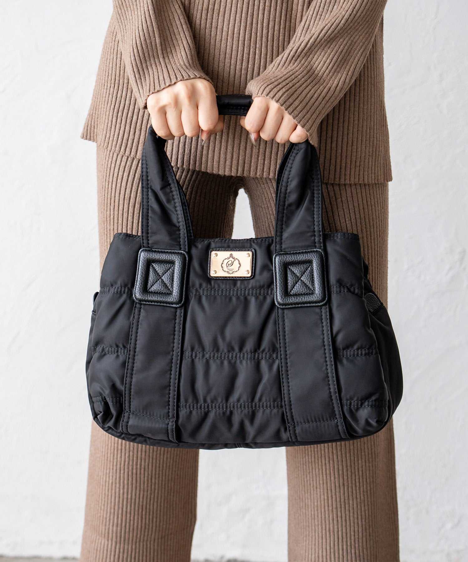 ヴィータフェリーチェ VitaFelice キルティングマザーズバッグ ダウントートバッグ ナイロン/キャンバス