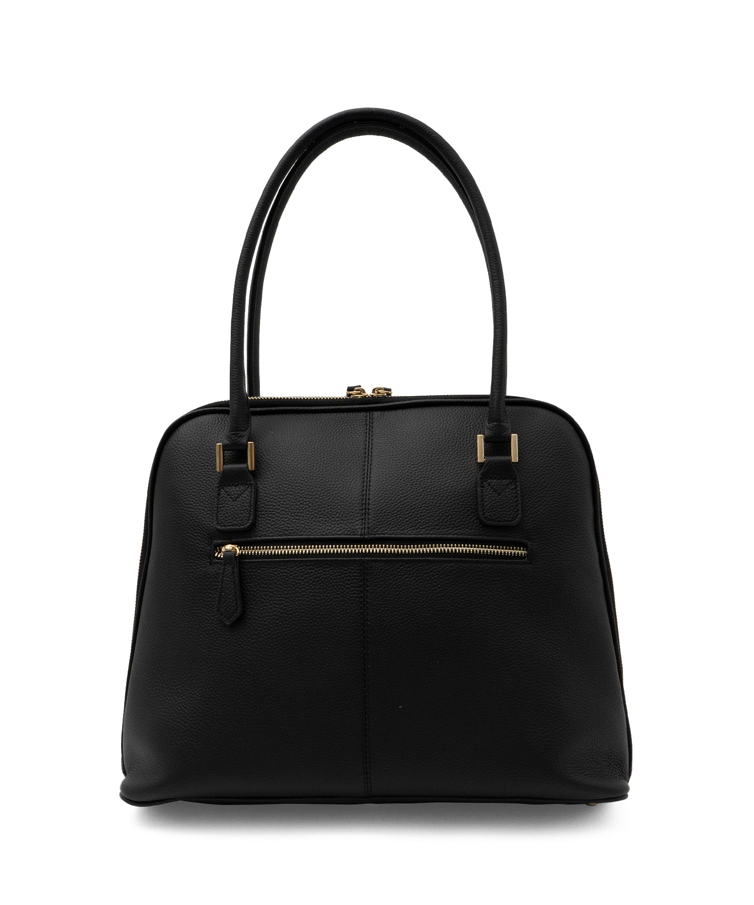 ヴィータフェリーチェ VitaFelice ラウンドファスナーロングハンドル本革トートバッグ (DARKGRAY) DARKGRAY