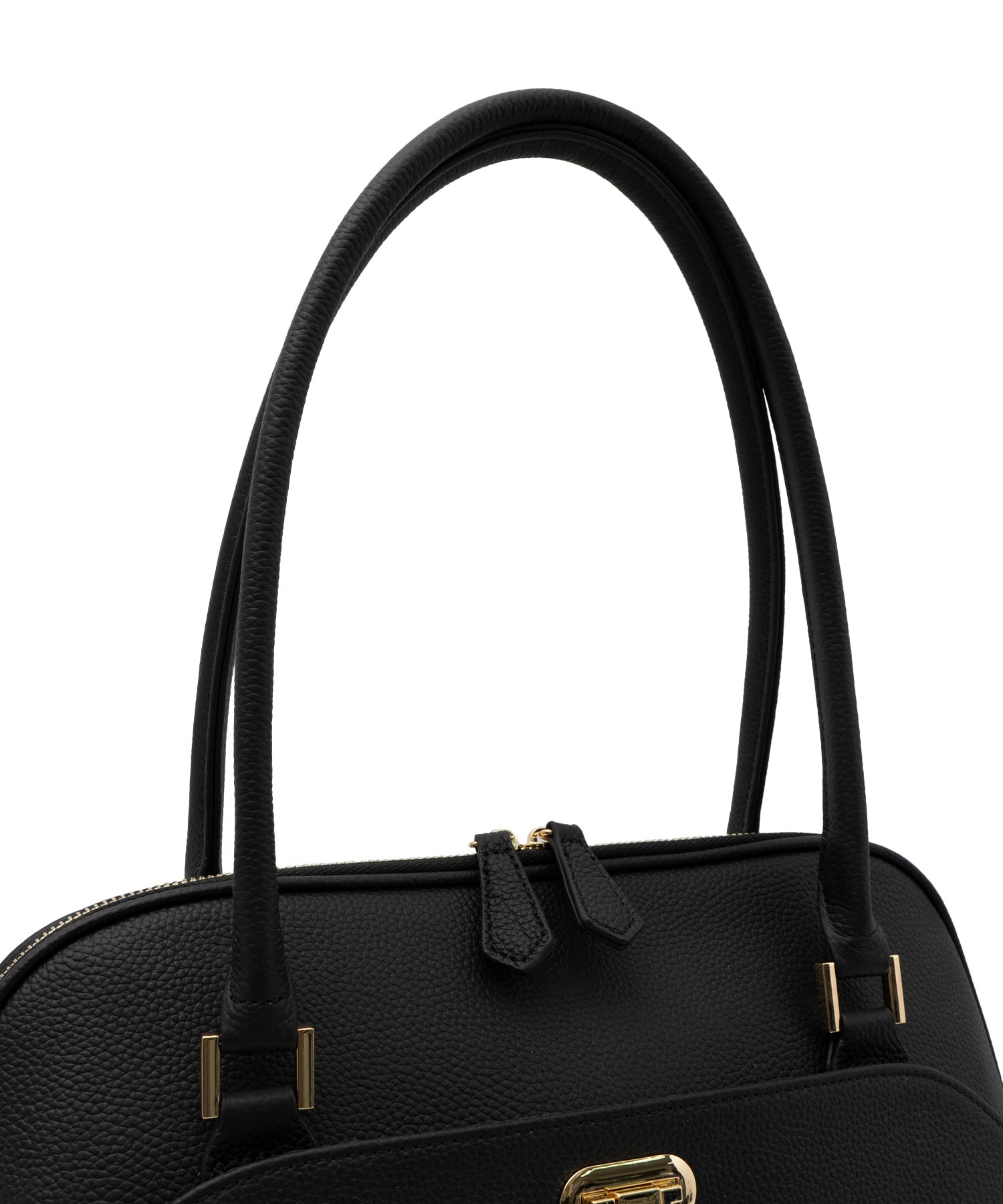 ヴィータフェリーチェ VitaFelice ラウンドファスナーロングハンドル本革トートバッグ (DARKGRAY) DARKGRAY