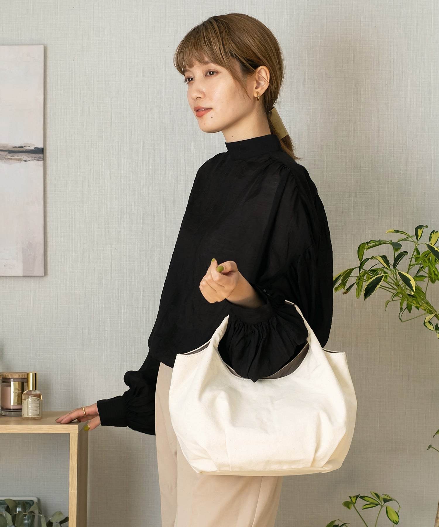 VitaFelice VitaFelice Canvas Tote Bag Mini Bag Commuter Bag