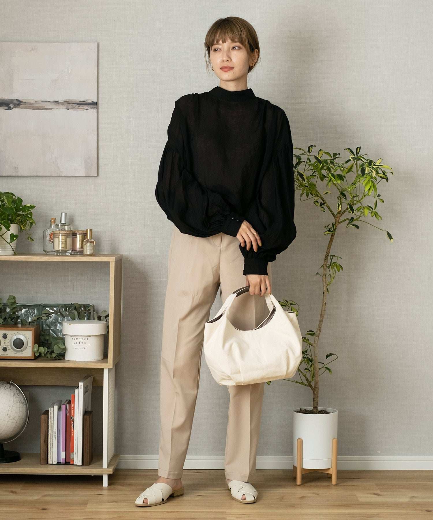 VitaFelice VitaFelice Canvas Tote Bag Mini Bag Commuter Bag