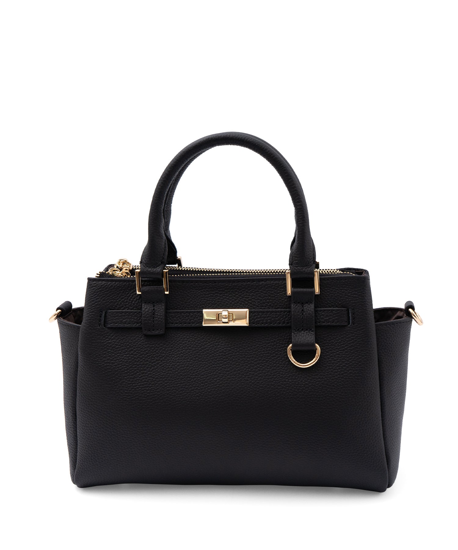 ヴィータフェリーチェ VitaFelice 3スペース本革2wayトートバッグ (BLACK) BLACK